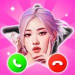 idol prank video call & chat android application logo